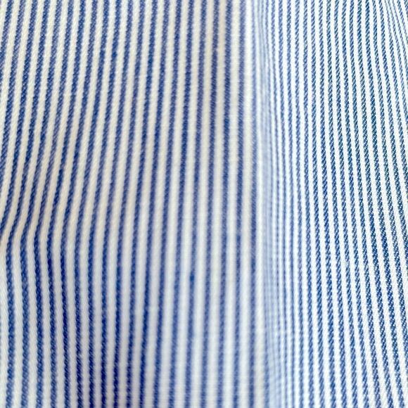 BLUE AND WHITE PINSTRIPE COTTON/LINEN TAILORED SLIM FIT by BANANA REPUBLIC 33x30 - Picture 6 of 6